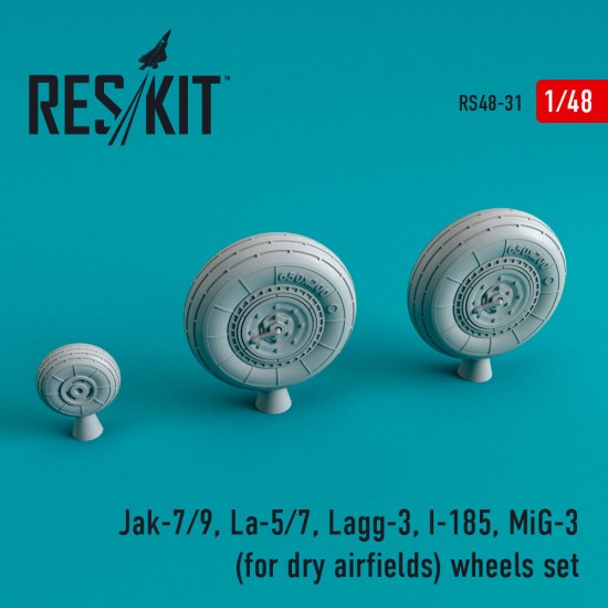 1/48 Jak-7/9, La-5/7, Lagg-3, I-185, Mig-3 (for dry airfields) Wheels set