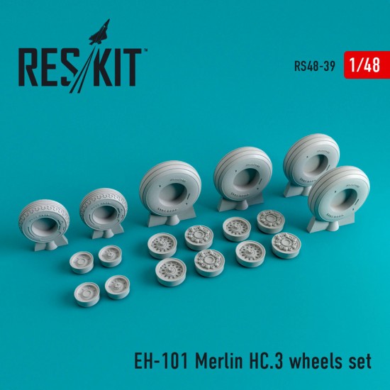 1/48 EH-101 Merlin HC.3 Wheels for Airfix kits