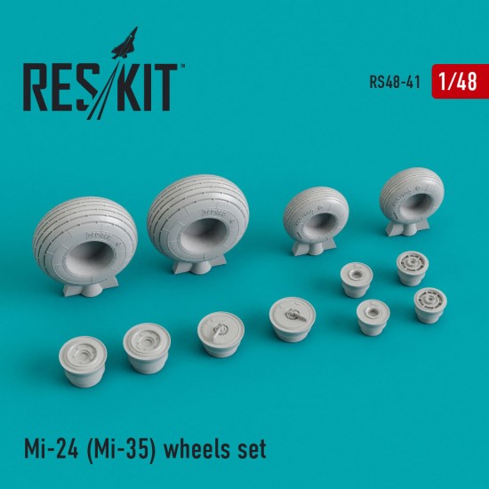 1/48 Mi-24 (Mi-35) Wheels for Revell/Mini Hobby Models/Monogram kits