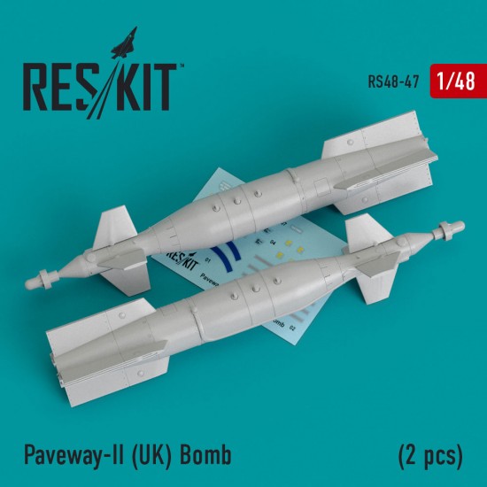 1/48 Paveway-II (UK) Bomb (2pcs) for Tornado/Eurofighter/Buccaneer/Harrier kits