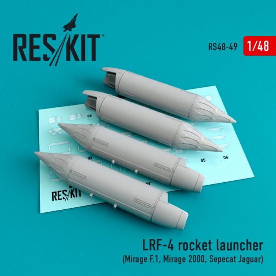 1/48 LRF-4 Rocket Launcher (4pcs) for Mirage F.1/Mirage 2000/Sepecat Jaguar kits