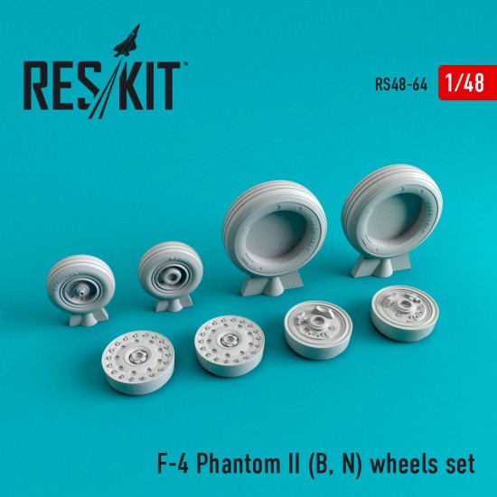 1/48 F-4 Phantom II (B, N) Wheels for Academy/Esaci/Eduard/Hasegawa kits