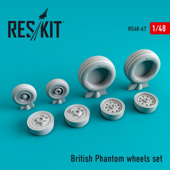1/48 British Phantom Wheels for Hasegawa/Revell kits