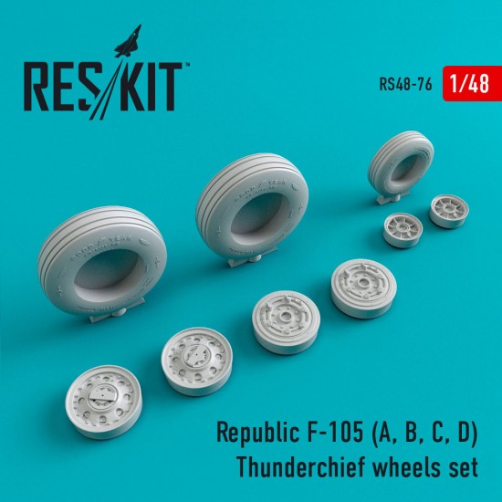 1/48 Republic F-105 A/B/C/D Thunderchief Wheels Set for Hasegawa/Hobby Boss/Revell kits