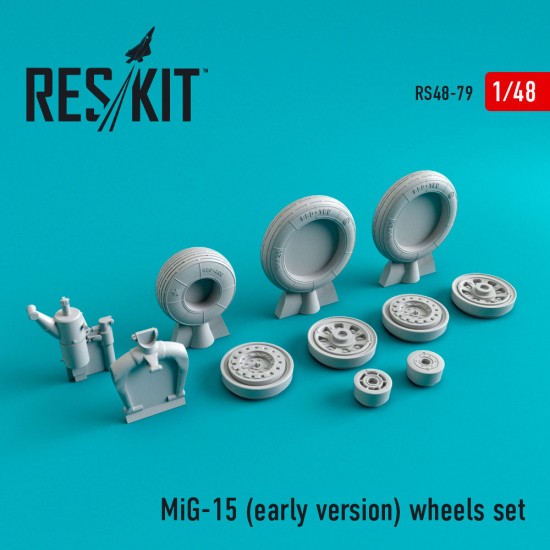 1/48 MiG-15 (early) Wheels Set for Hasegawa/Monogram/Tamiya/Trumpeter kits