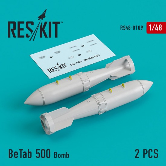 1/48 Su-17/24/25/34, MiG-27 BeTab 500 Bomb (2pcs) for Kitty Hawk, Trumpeter & More kits