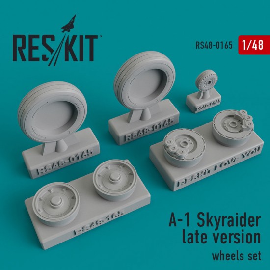 1/48 A-1 Skyraider Late Version Wheels set for Hasegawa/Tamiya/Revell kits