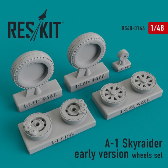 1/48 A-1 Skyraider Early Version Wheels set for Hasegawa/Tamiya/Revell kits
