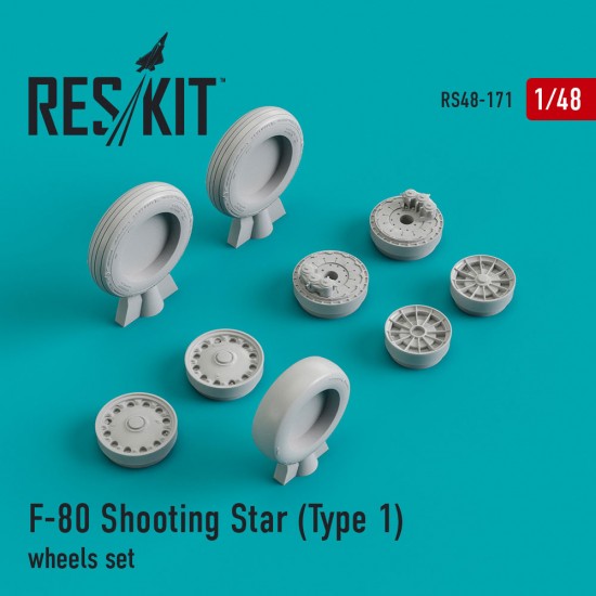 1/48 F-80 Shooting Star Type #1 Wheels for Hasegawa/Monogram/Hobby Boss/Bandai kits