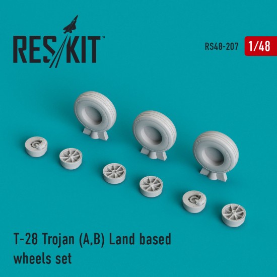 1/48 T-28 Trojan (A/B) Land Based Wheels set for Monogram/Roden/Revell/AMG kits