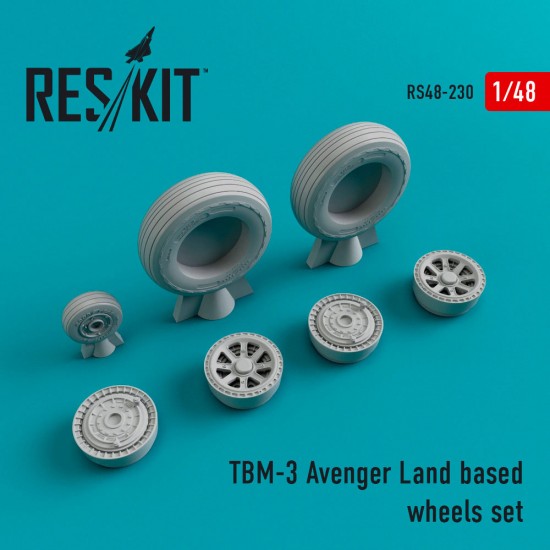 1/48 TBM-3 Avenger Land Based Wheels Set for Academy/Accurate Miniatures/HobbyBoss kits