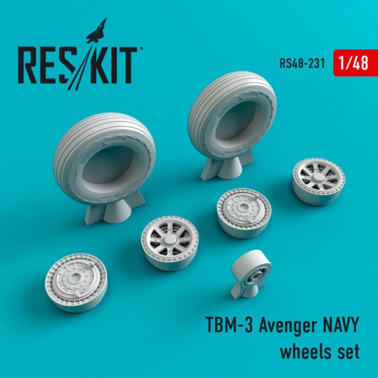 1/48 TBM-3 Avenger Navy Wheels Set for Academy/Accurate Miniatures/HobbyBoss kits