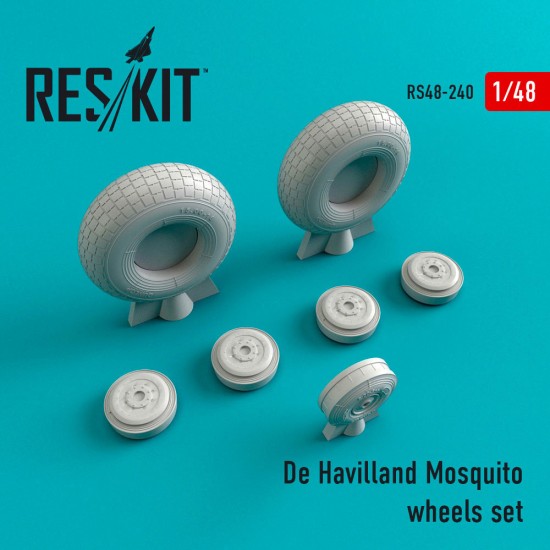 1/48 De Havilland Mosquito Wheels Set for Airfix/Hasegawa/Monogram/Revell/Tamiya  kits