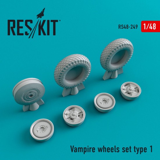 1/48 Vampire Type 1 Wheels Set for Trumpeter/Hobbycraft  kits