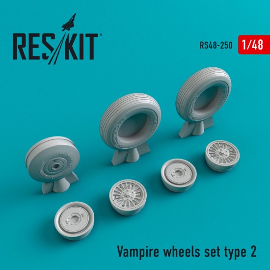 1/48 Vampire Type 2 Wheels Set for Trumpeter/Hobbycraft  kits