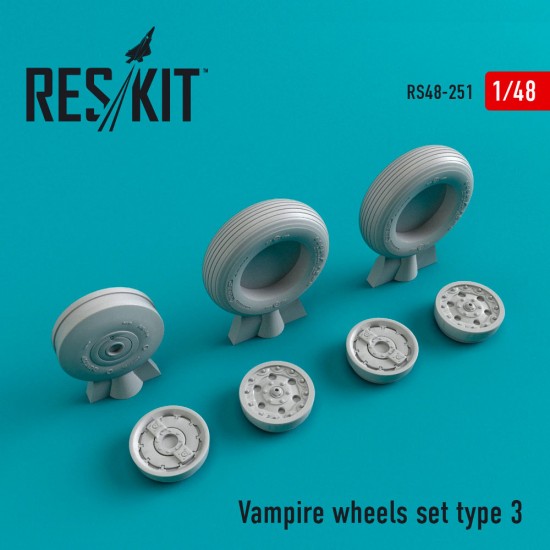 1/48 Vampire Type 3 Wheels Set for Trumpeter/Hobbycraft  kits