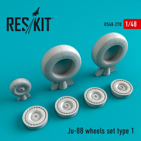 1/48 Junkers Ju-88 Wheels set Type 1 for Dragon/Hasegawa/ ICM/Revell/ Special Hobby kits