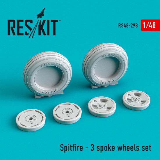 1/48 Spitfire 3 Spoke Wheels set for Eduard/ICM/Tamiya/Airfix kits