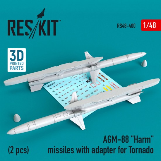 1/48 AGM-88 Harm Missiles with Adapter for Tornado (2 pcs)