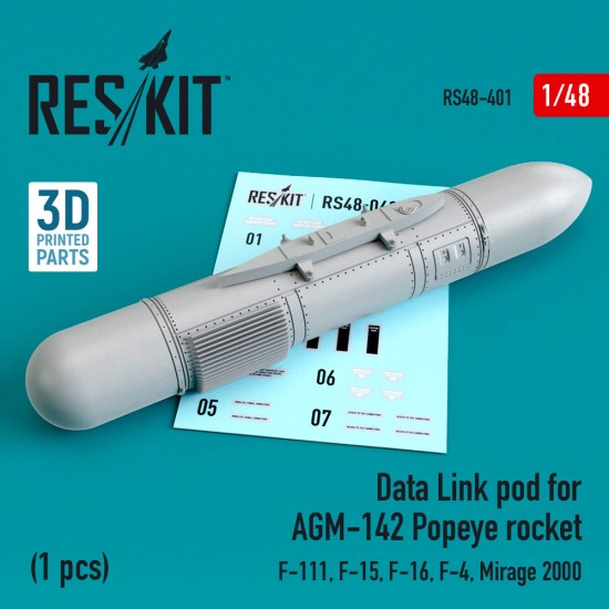 1/48 Data Link Pod for AGM-142 Popeye Rocket (F-15, F-16, F-4, Mirage 2000, F-111)