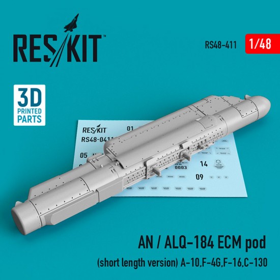 1/48 AN / ALQ-184 ECM Pod (short length version) for A-10, F-4G, F-16, C-130