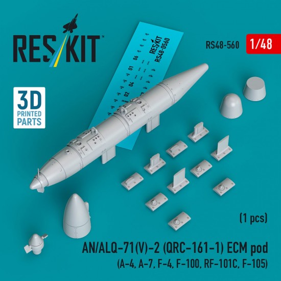 1/48 AN/ALQ-71(V)-2 (QRC-161-1) ECM Pod for A-4/A-7/F-4/F-100/RF-101C/F-105