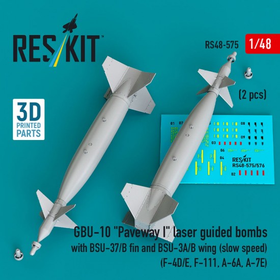 1/48 GBU-10 Paveway I Bombs with BSU-37/B Fin and BSU-3A/B Wing (slow speed)