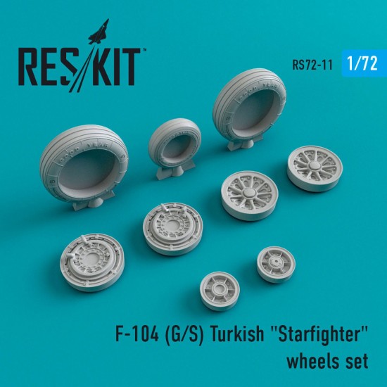 1/72 Lockheed F-104 (G/S) Turkish "Starfighter" Wheels for Hasegawa/ Revell kits