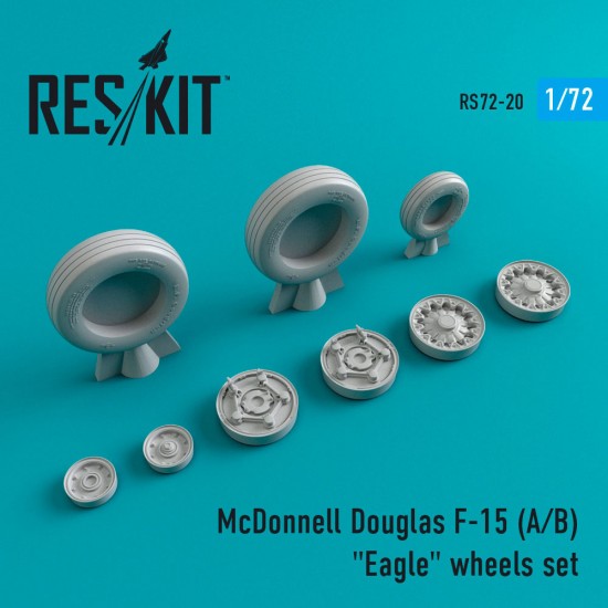 1/72 McDonnell Douglas F-15 (A/B) Eagle Wheels for Revell/Monogram/Italeri/Hasegawa kits