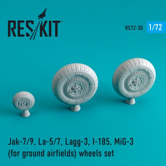 1/72 Jak-7/9, La-5/7, Lagg-3, I-185, Mig-3 (for ground airfields) Wheels set