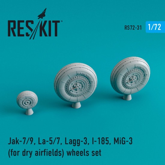 1/72 Jak-7/9, La-5/7, Lagg-3, I-185, Mig-3 (for dry airfields) Wheels set
