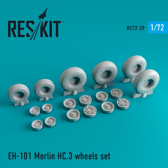 1/72 EH-101 Merlin HC.3 Wheels for Italeri/Revell kits