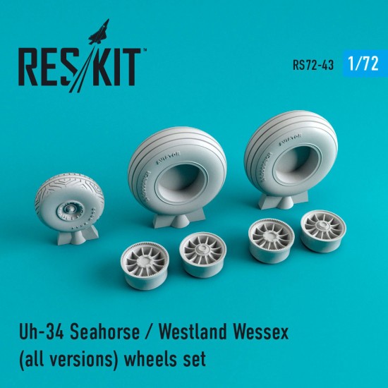 1/72 Uh-34 Seahorse/Westland Wessex (all versions) Wheels for Italeri/Hobby Boss