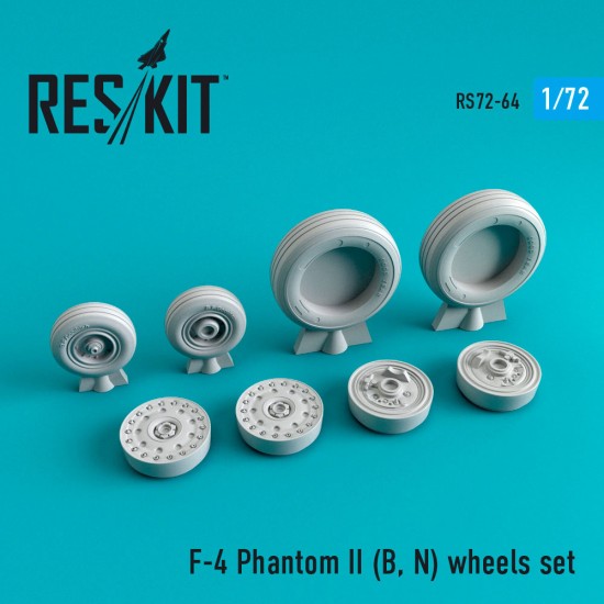 1/72 F-4 Phantom II (B, N) Wheels for Academy/Hasegawa/Fujimi/Revell kits
