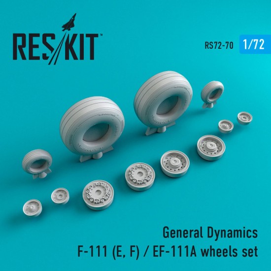 1/72 General Dynamics F-111 (E, F)/EF-111A Wheels for AMT/Hasegawa/Revell/Italeri kits