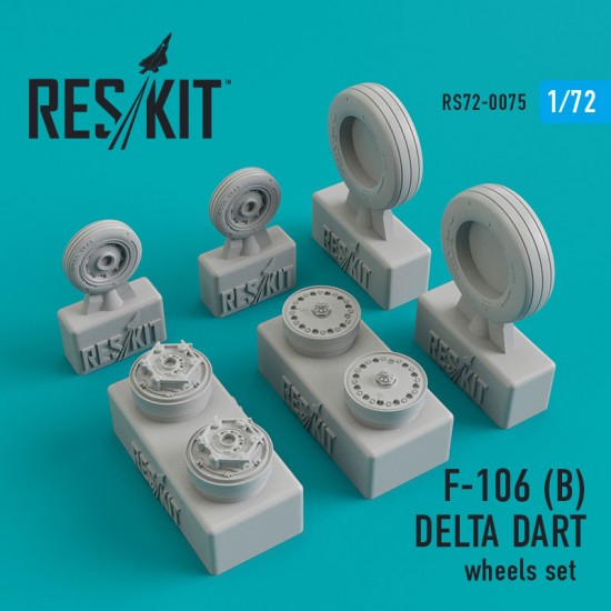 1/72 Convair F-106 B Delta Dart Wheels Set for Trumpeter kits