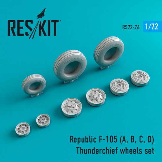 1/72 Republic F-105 A/B/C/D Thunderchief Wheels Set for Hasegawa/Revell/Trumpeter kits