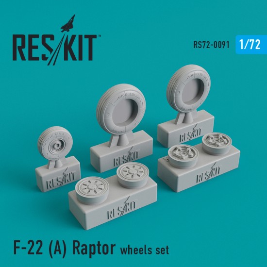 1/72 F-22A Raptor Wheels Set for Academy/Italeri/Revell/Hobby Boss/Fujimi/Hasegawa kits