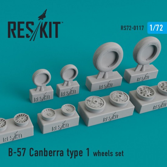 1/72 B-57 Canberra Type 1 Wheels set for Italeri kits