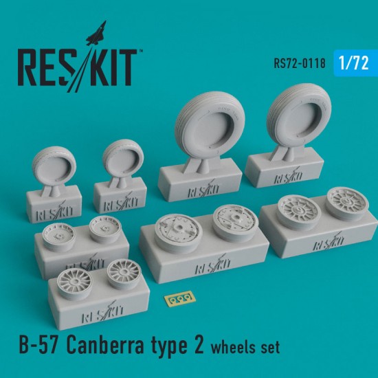 1/72 B-57 Canberra Type 2 Wheels set for Italeri kits