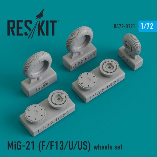 1/72 MiG-21 F/F13/U/US Wheels set for Revell/Modelsvit/Condor/Airfix/Academe kits