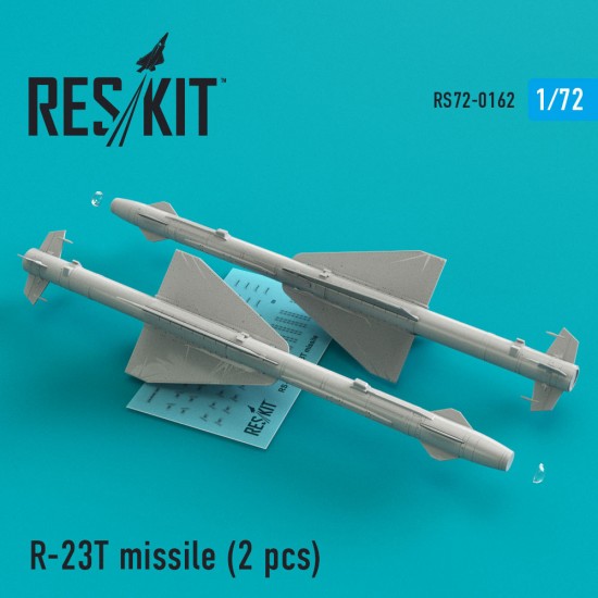 1/72 MiG-23 R-23T Missile (2pcs) for R.V.Aircraft/Zvezda/Italeri/Bilek/KP/Academy kits