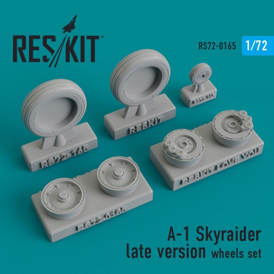 1/72 A-1 Skyraider Late Version Wheels set for Academy/Italeri/Hasegawa kits