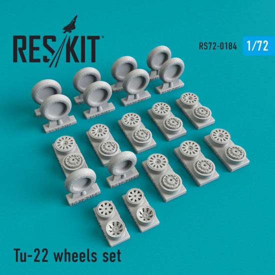 1/72 Tu-22 Wheels set for Trumpeter/Italeri/Modelsvit kits