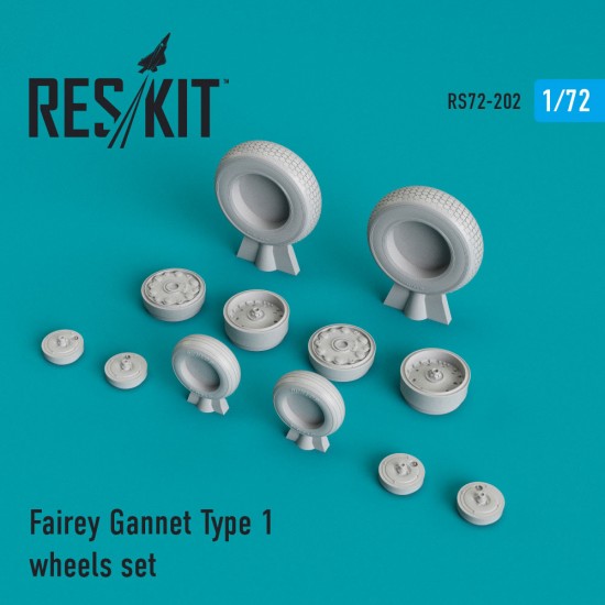 1/72 Fairey Gannet Type 1 Wheels set for Revell/Trumpeter/Sword kits