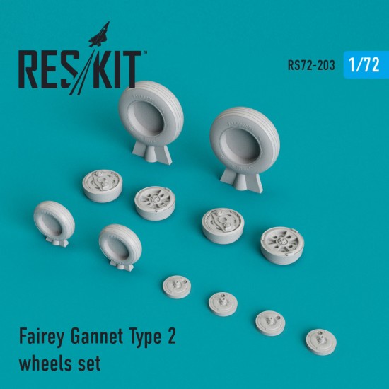 1/72 Fairey Gannet Type 2 Wheels set for Revell/Trumpeter/Sword kits
