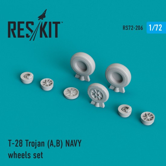 1/72 North American T-28 Trojan (A,B) NAVY Wheels set for Sword/Heller kits
