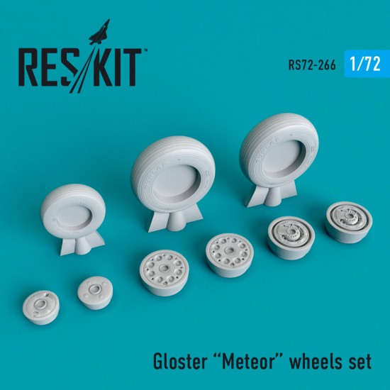 1/72 Gloster Meteor Wheels set for Revell/MPM/Cyber Hobby/Airfix/Xtracit/Special Hobby