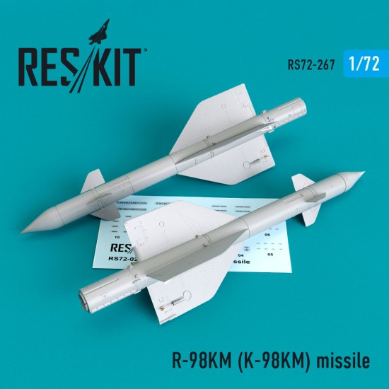 1/72 Sukhoi Su-11/15/Yak-28 R-98KM (K-98KM) Missile (2pcs) for A-model/Trumpeter kits