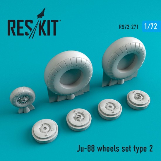 1/72 Junkers Ju-88 Wheels set Type 2 for Revell/Italeri/Zvezda/Airfix kits